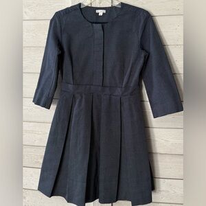 Gap Designed and Crafted navy uniform dress snap placket and box pleat skirt